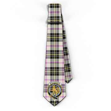 MacPherson Dress Ancient Tartan Classic Necktie with Family Crest
