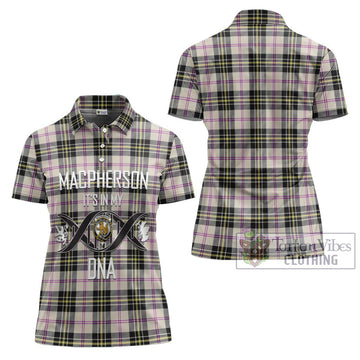 MacPherson Dress Ancient Tartan Women's Polo Shirt with Family Crest DNA In Me Style