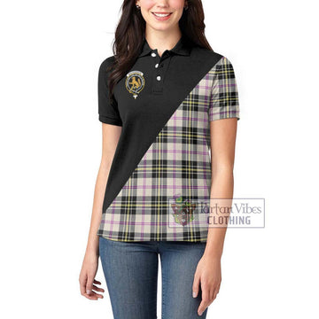 MacPherson Dress Ancient Tartan Women's Polo Shirt with Family Crest and Military Logo Style