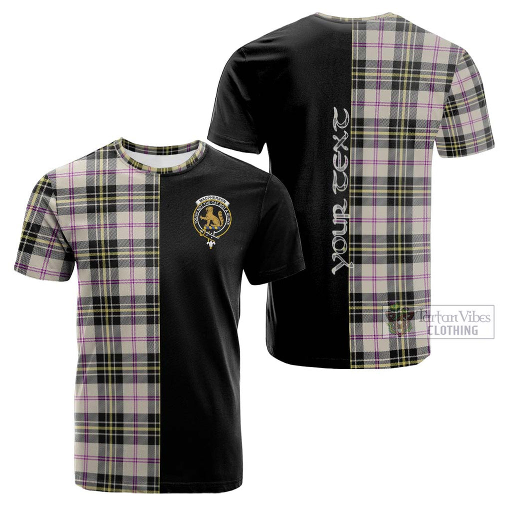 Tartan Vibes Clothing MacPherson Dress Ancient Tartan Cotton T-shirt with Family Crest and Half Of Me Style