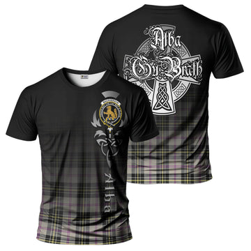 MacPherson Dress Ancient Tartan T-Shirt Featuring Alba Gu Brath Family Crest Celtic Inspired