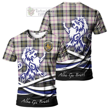 MacPherson Dress Ancient Tartan Cotton T-shirt with Alba Gu Brath Regal Lion Emblem