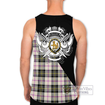 MacPherson Dress Ancient Tartan Men's Tank Top with Family Crest and Military Logo Style