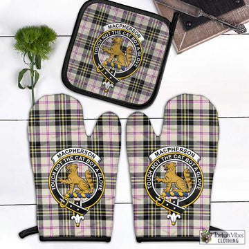 MacPherson Dress Ancient Tartan Combo Oven Mitt & Pot-Holder with Family Crest