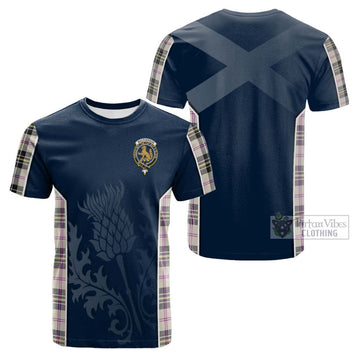 MacPherson Dress Ancient Tartan Cotton T-shirt with Family Crest and Scottish Thistle Vibes Sport Style