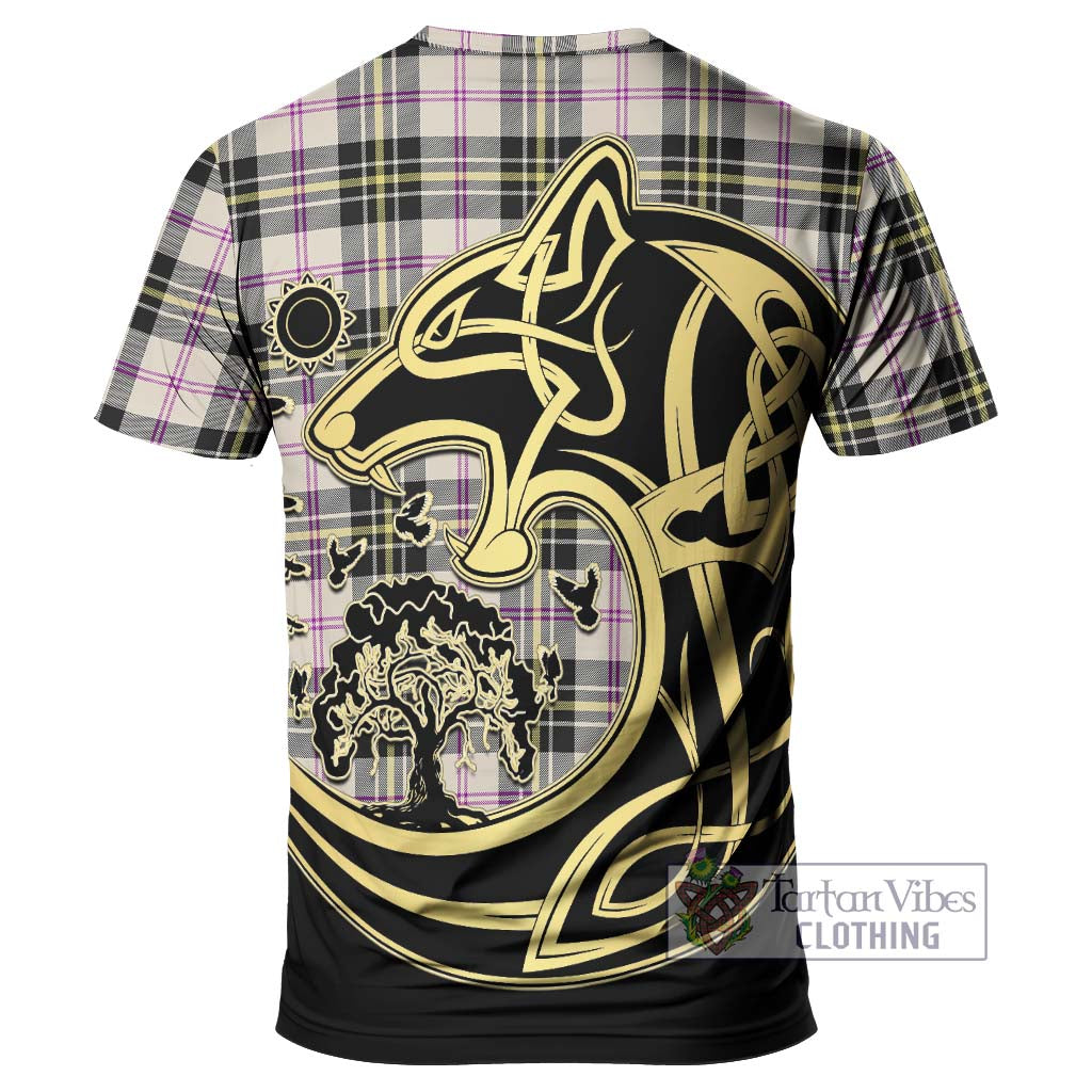 Tartan Vibes Clothing MacPherson Dress Ancient Tartan T-Shirt with Family Crest Celtic Wolf Style