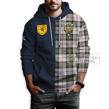 MacPherson Dress Ancient Tartan Hoodie Alba with Scottish Lion Royal Arm Half Style