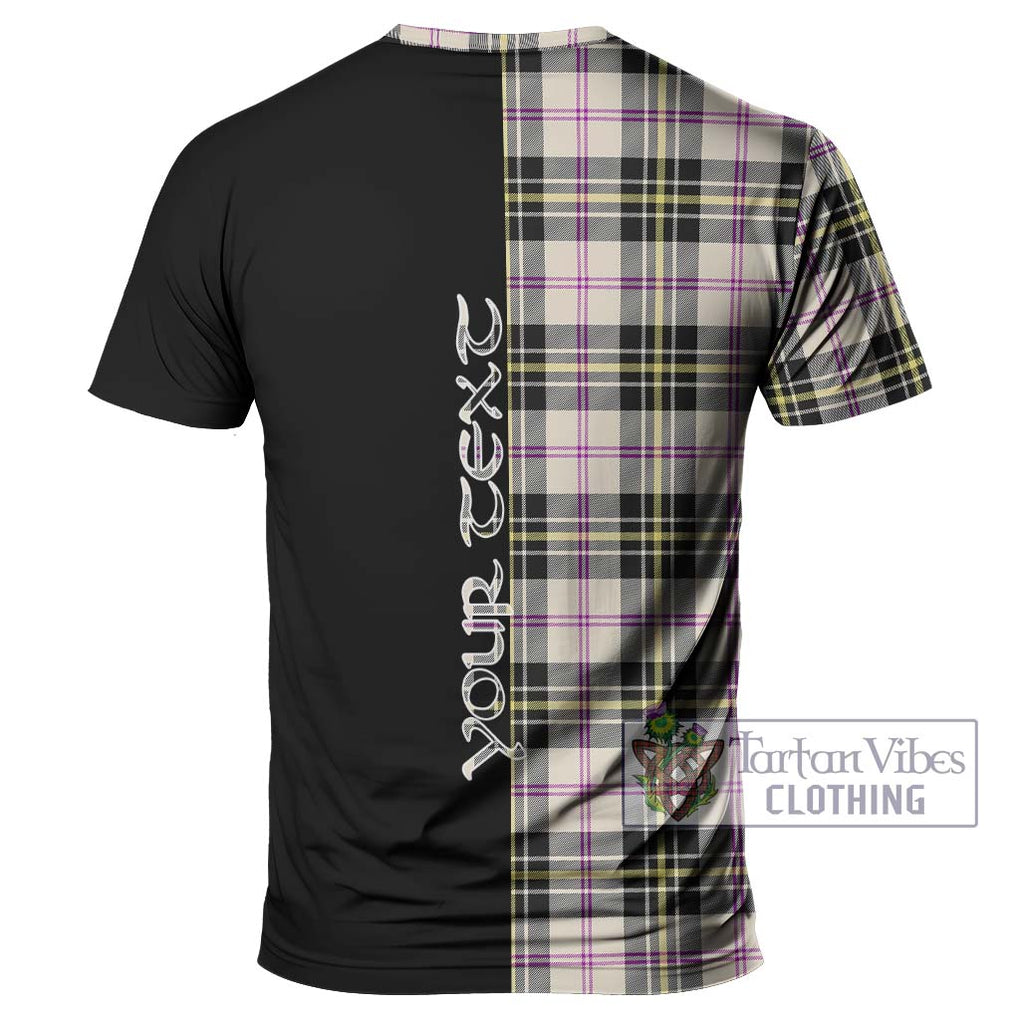 MacPherson Dress Ancient Tartan T-Shirt with Family Crest and Half Of Me Style - Tartanvibesclothing Shop