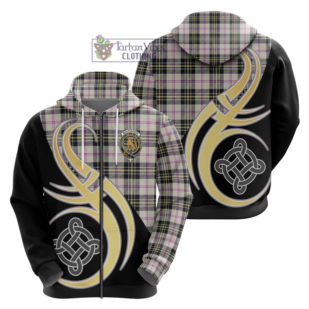 MacPherson Dress Ancient Tartan Hoodie with Family Crest and Celtic Symbol Style - Tartan Vibes Clothing