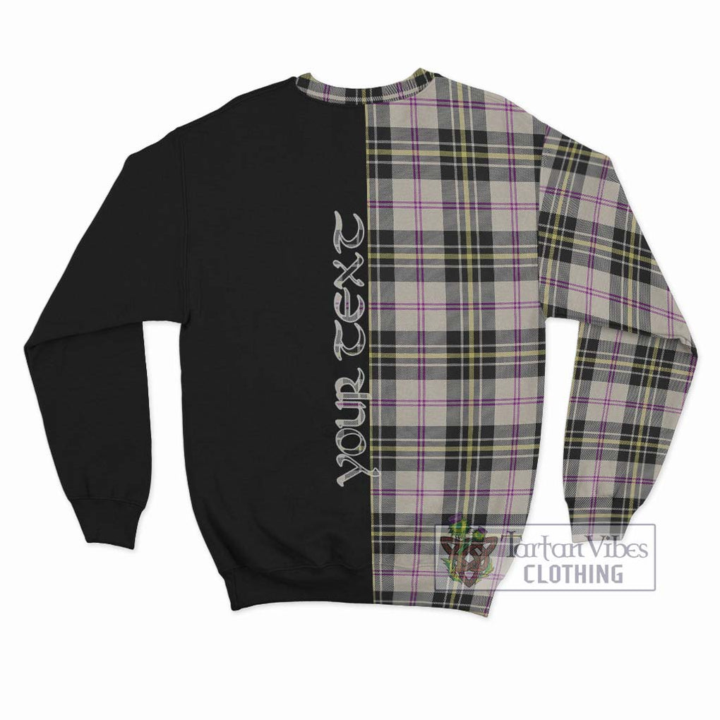 MacPherson Dress Ancient Tartan Sweatshirt with Family Crest and Half Of Me Style - Tartanvibesclothing Shop