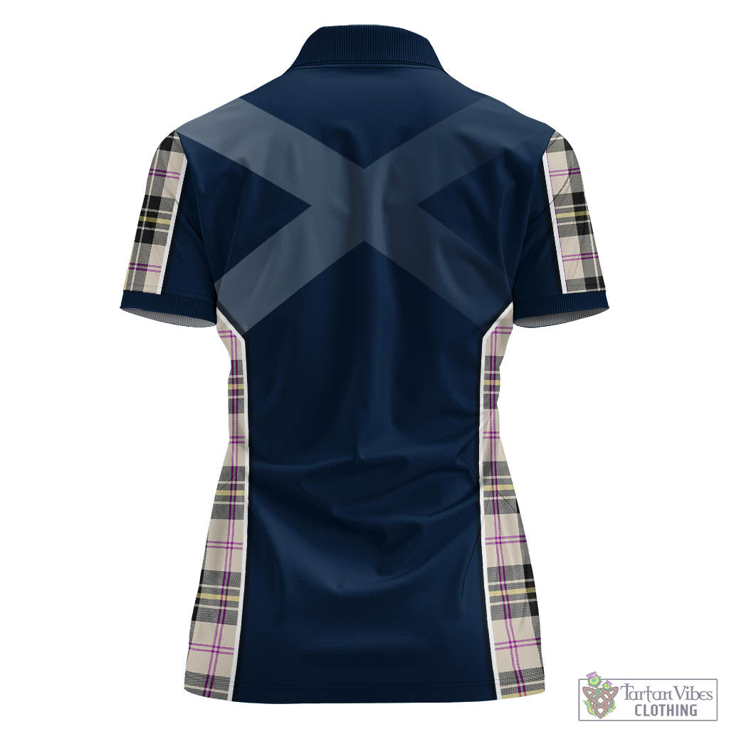 Tartan Vibes Clothing MacPherson Dress Ancient Tartan Women's Polo Shirt with Family Crest and Scottish Thistle Vibes Sport Style