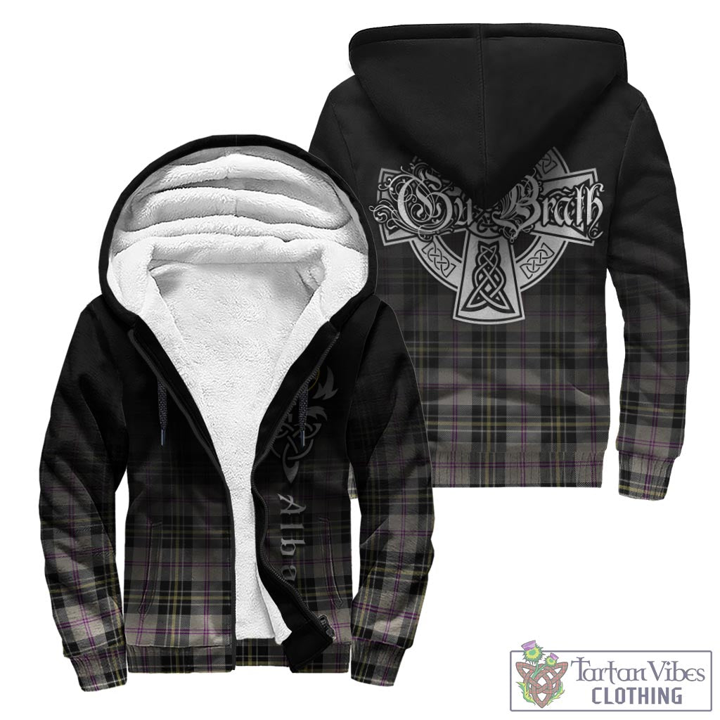 Tartan Vibes Clothing MacPherson Dress Ancient Tartan Sherpa Hoodie Featuring Alba Gu Brath Family Crest Celtic Inspired