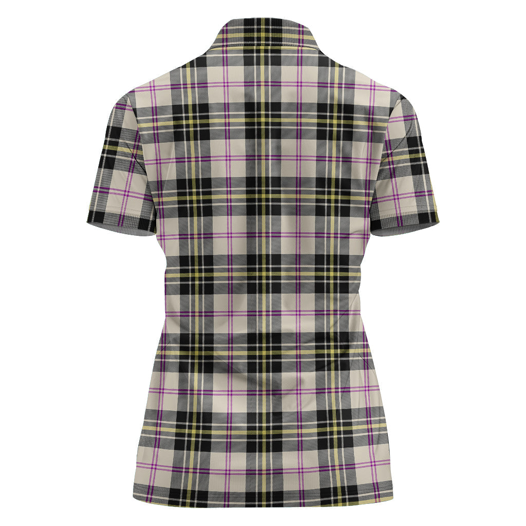 MacPherson Dress Ancient Tartan Polo Shirt with Family Crest For Women - Tartan Vibes Clothing