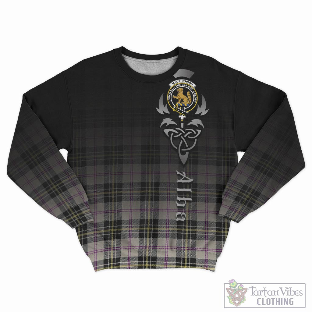 Tartan Vibes Clothing MacPherson Dress Ancient Tartan Sweatshirt Featuring Alba Gu Brath Family Crest Celtic Inspired