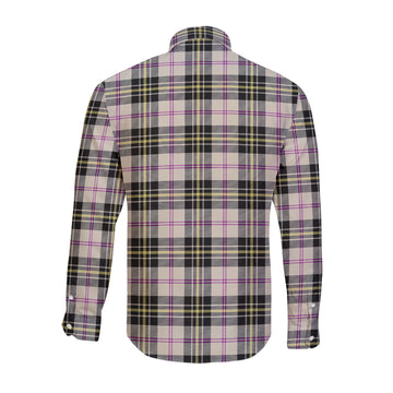 MacPherson Dress Ancient Tartan Long Sleeve Button Up Shirt with Family Crest