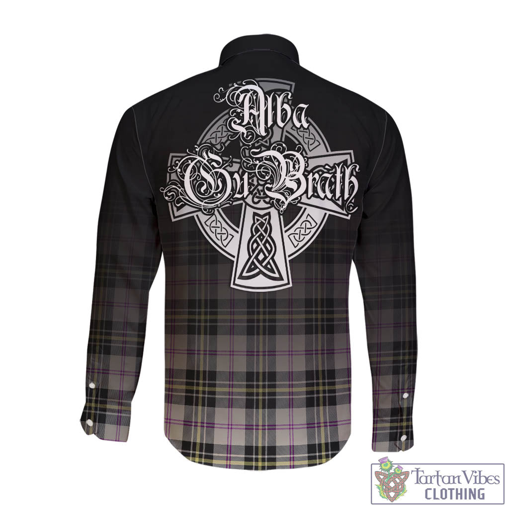 Tartan Vibes Clothing MacPherson Dress Ancient Tartan Long Sleeve Button Up Featuring Alba Gu Brath Family Crest Celtic Inspired