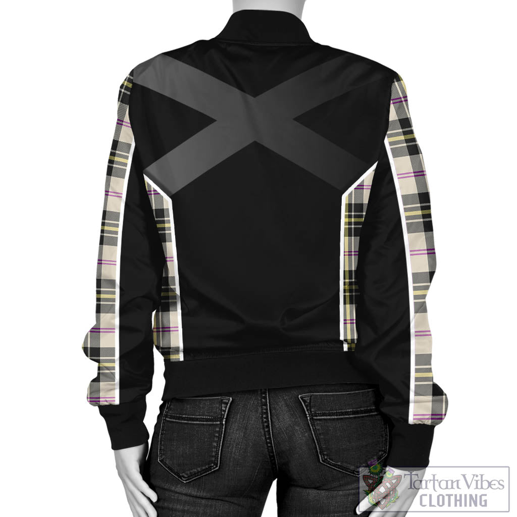 Tartan Vibes Clothing MacPherson Dress Ancient Tartan Bomber Jacket with Family Crest and Scottish Thistle Vibes Sport Style