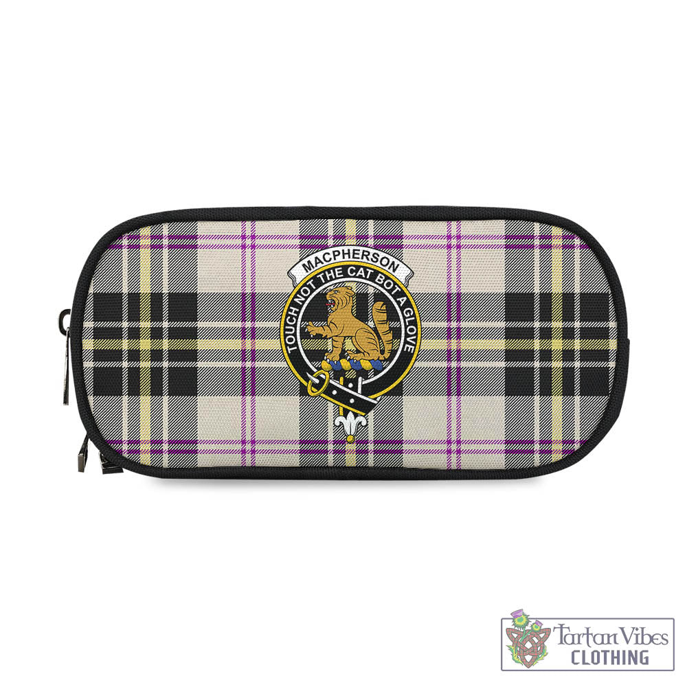 Tartan Vibes Clothing MacPherson Dress Ancient Tartan Pen and Pencil Case with Family Crest