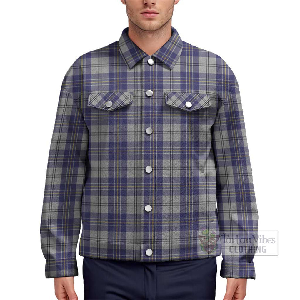 MacPherson Dress Blue Tartan Unisex Lapel Cotton Jacket Unisex - Tartan Vibes Clothing