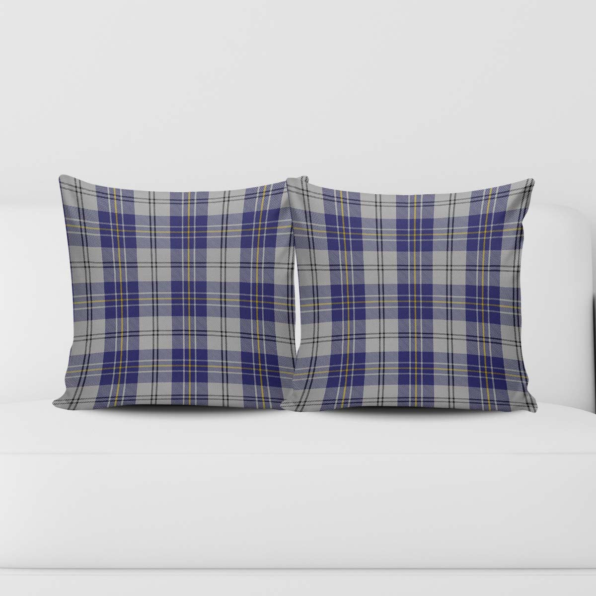 MacPherson Dress Blue Tartan Pillow Cover Square Pillow Cover - Tartanvibesclothing