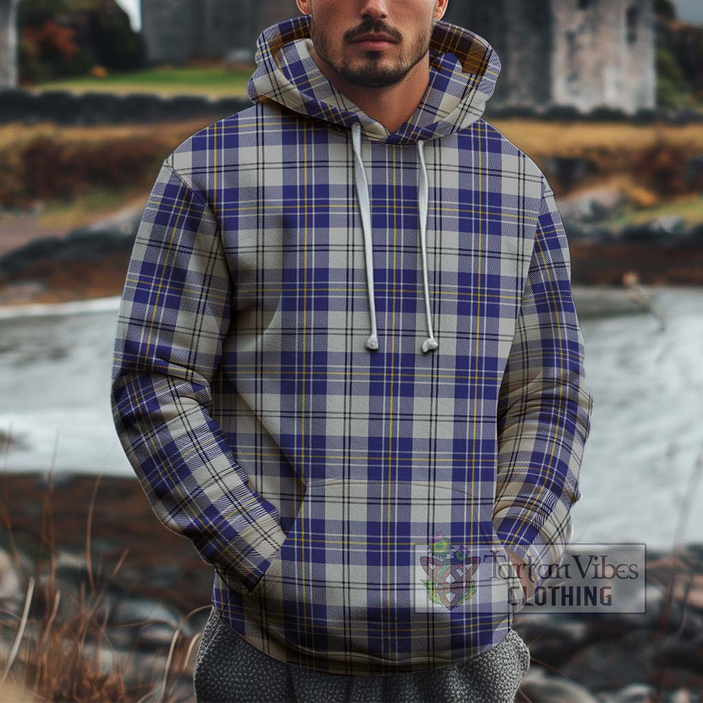 MacPherson Dress Blue Tartan Cotton Hoodie Pullover Hoodie XS - Tartan Vibes Clothing