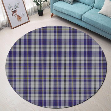 MacPherson Dress Blue Tartan Round Rug