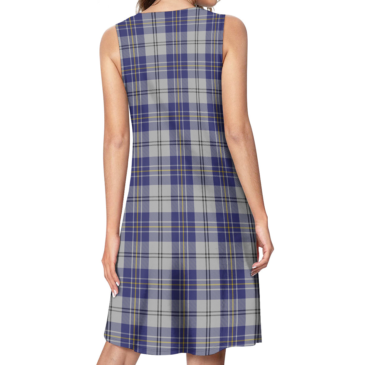 MacPherson Dress Blue Tartan Womens Casual Dresses - Tartanvibesclothing