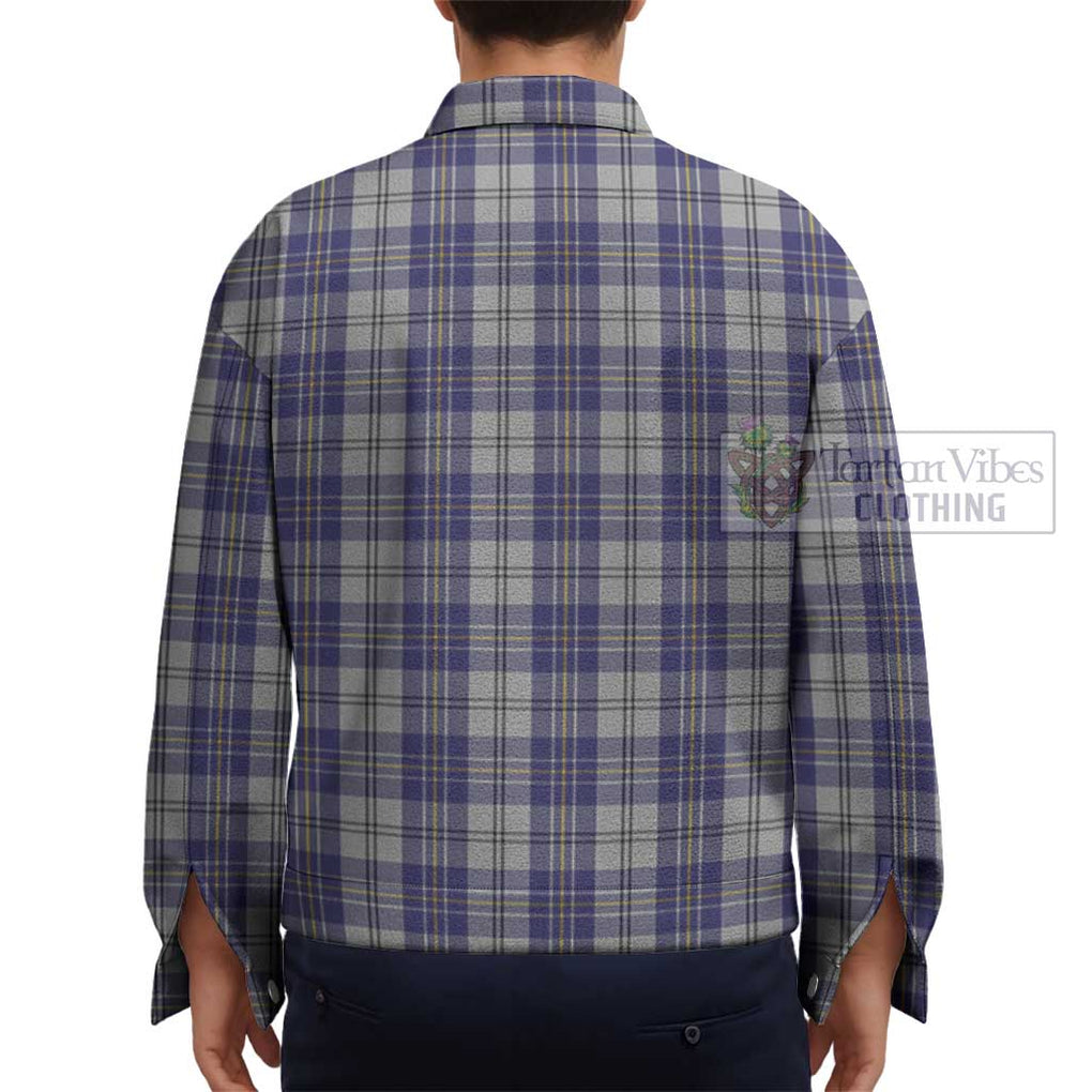 MacPherson Dress Blue Tartan Unisex Lapel Cotton Jacket - Tartan Vibes Clothing