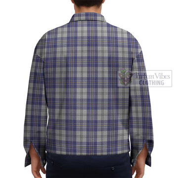 MacPherson Dress Blue Tartan Unisex Lapel Cotton Jacket