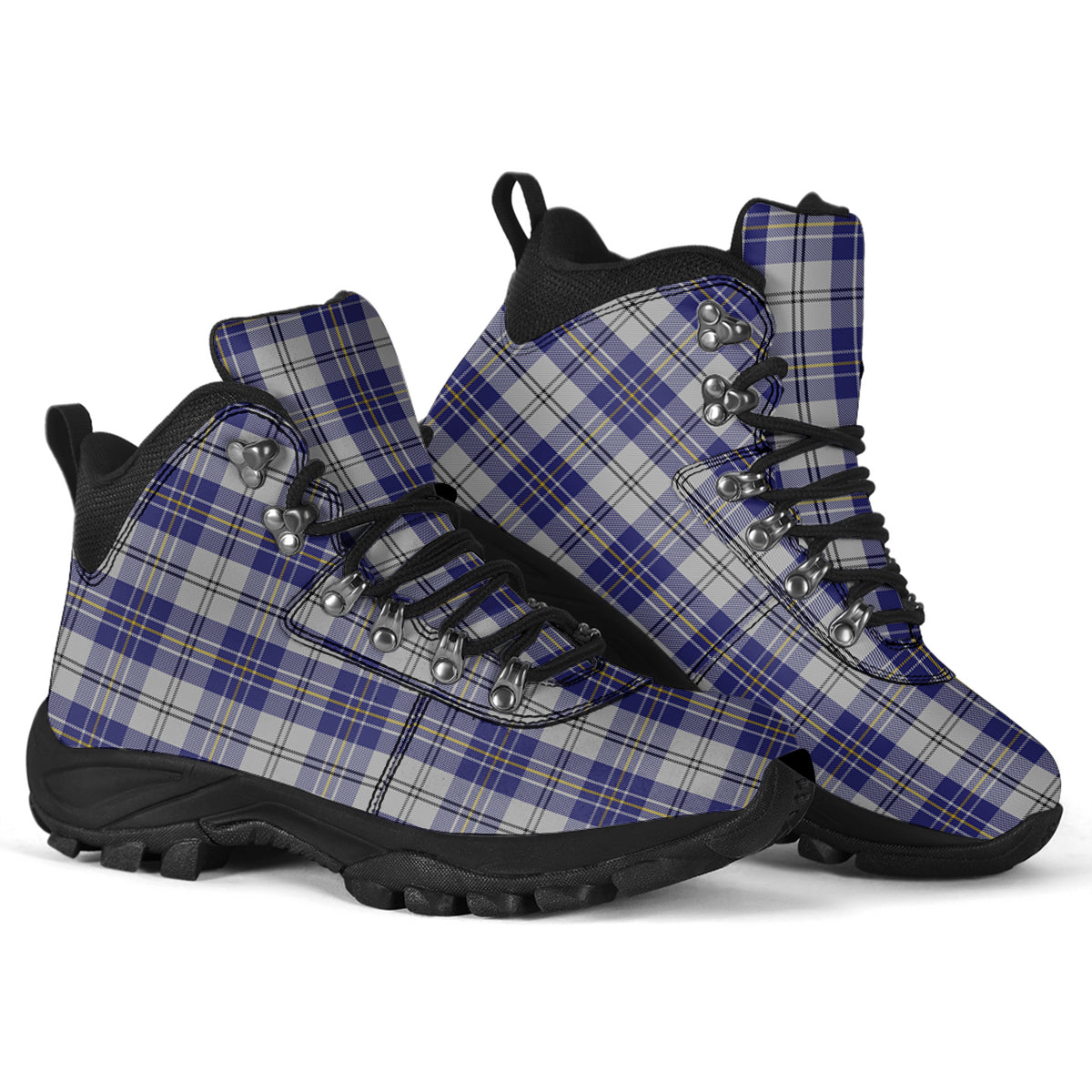 MacPherson Dress Blue Tartan Alpine Boots - Tartanvibesclothing