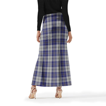 MacPherson Dress Blue Tartan Womens Full Length Skirt