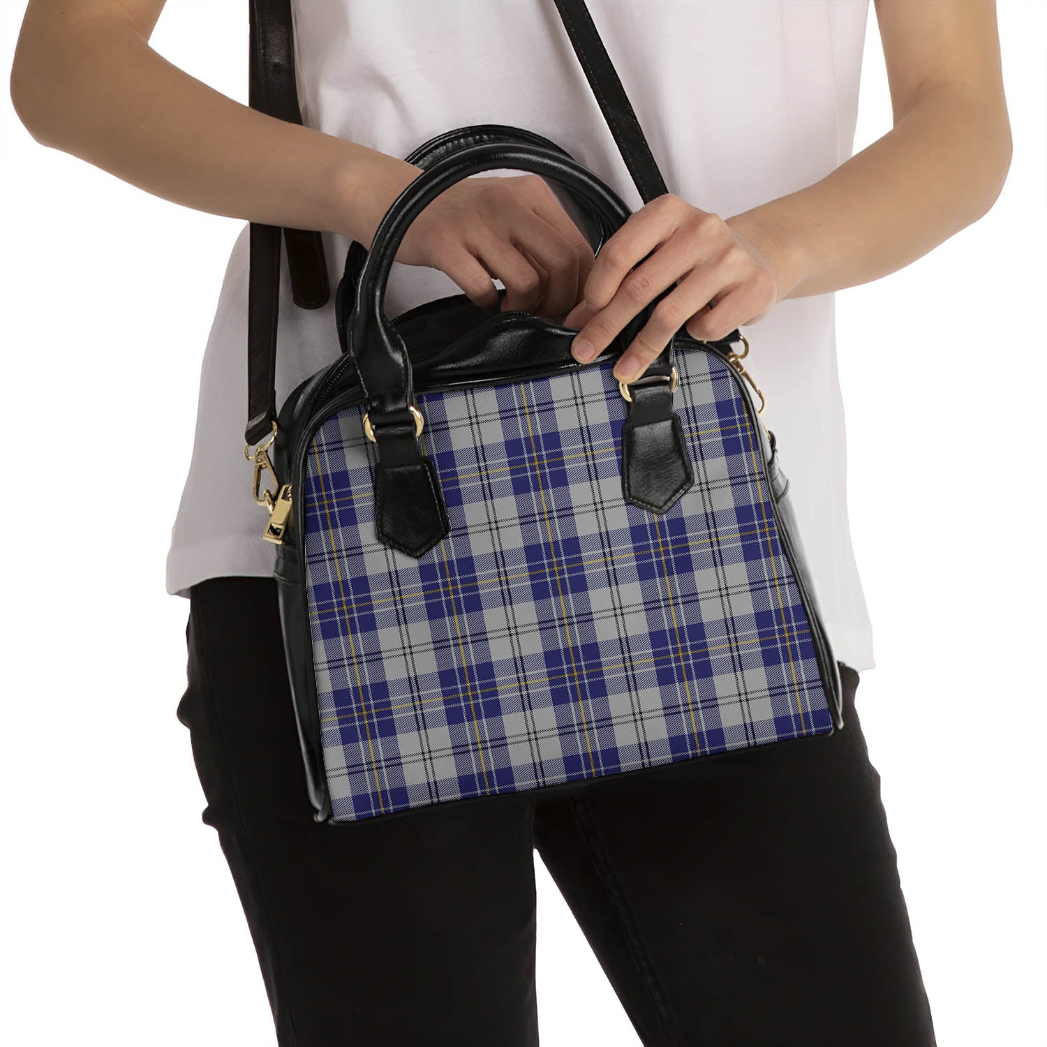 MacPherson Dress Blue Tartan Shoulder Handbags - Tartanvibesclothing