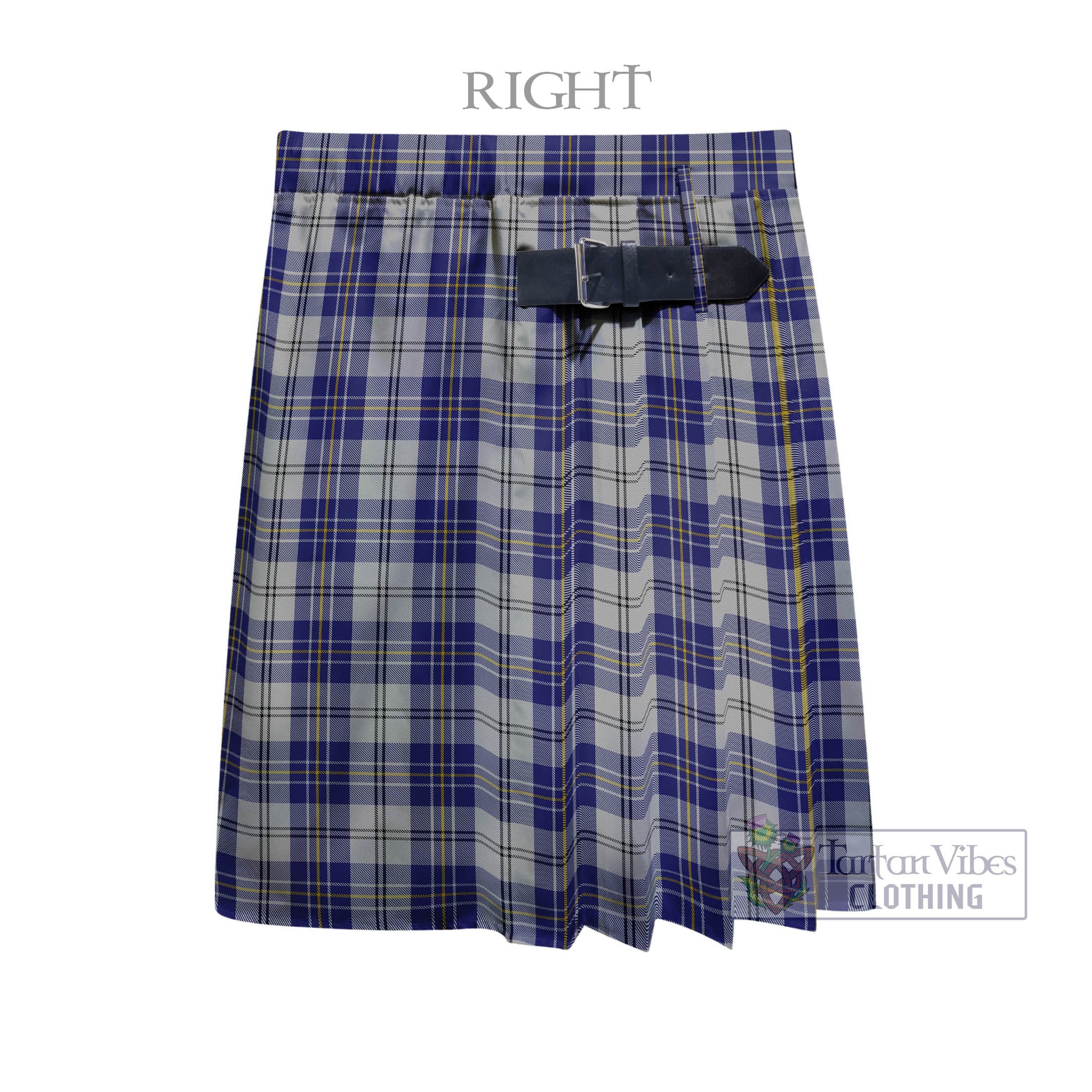 Tartan Vibes Clothing MacPherson Dress Blue Tartan Men's Pleated Skirt - Fashion Casual Retro Scottish Style
