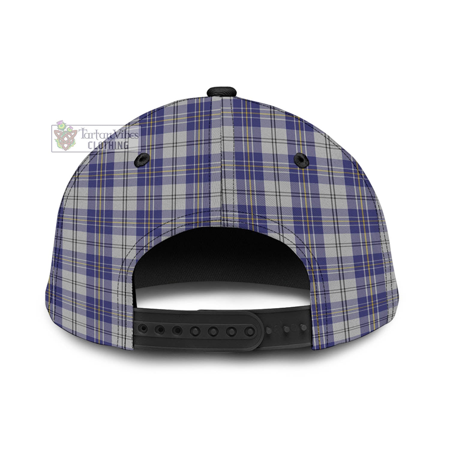 Tartan Vibes Clothing MacPherson Dress Blue Tartan Classic Cap with Family Crest In Me Style