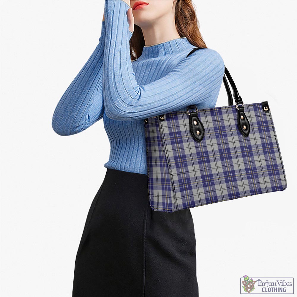 Tartan Vibes Clothing MacPherson Dress Blue Tartan Luxury Leather Handbags