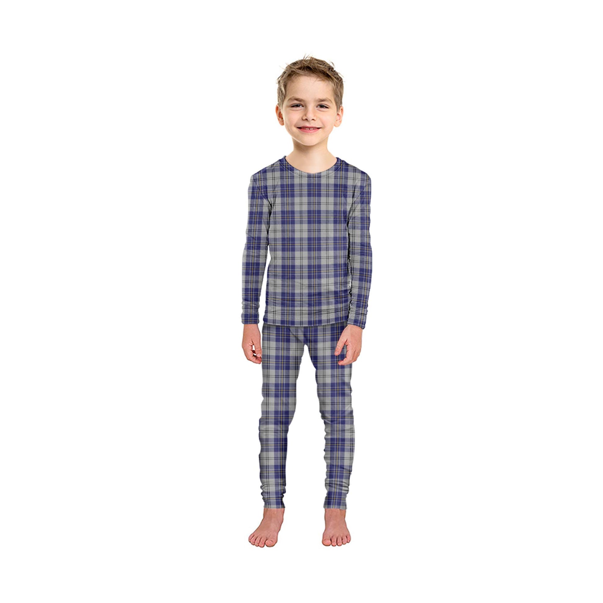 MacPherson Dress Blue Tartan Pajamas Family Set - Tartanvibesclothing