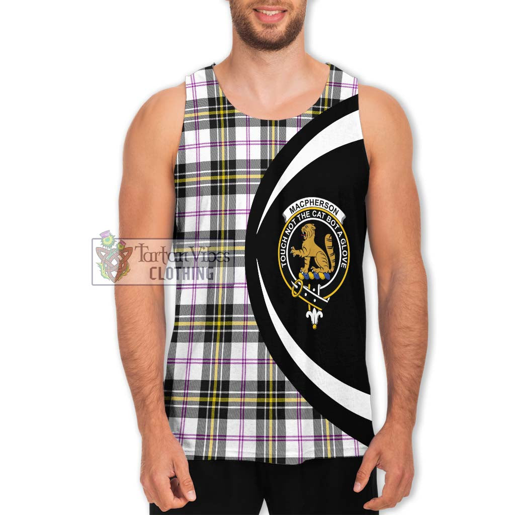 MacPherson Dress Modern Tartan Men's Tank Top with Family Crest Circle Style Men - Tartan Vibes Clothing