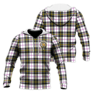 MacPherson Dress Modern Tartan Knitted Hoodie with Family Crest