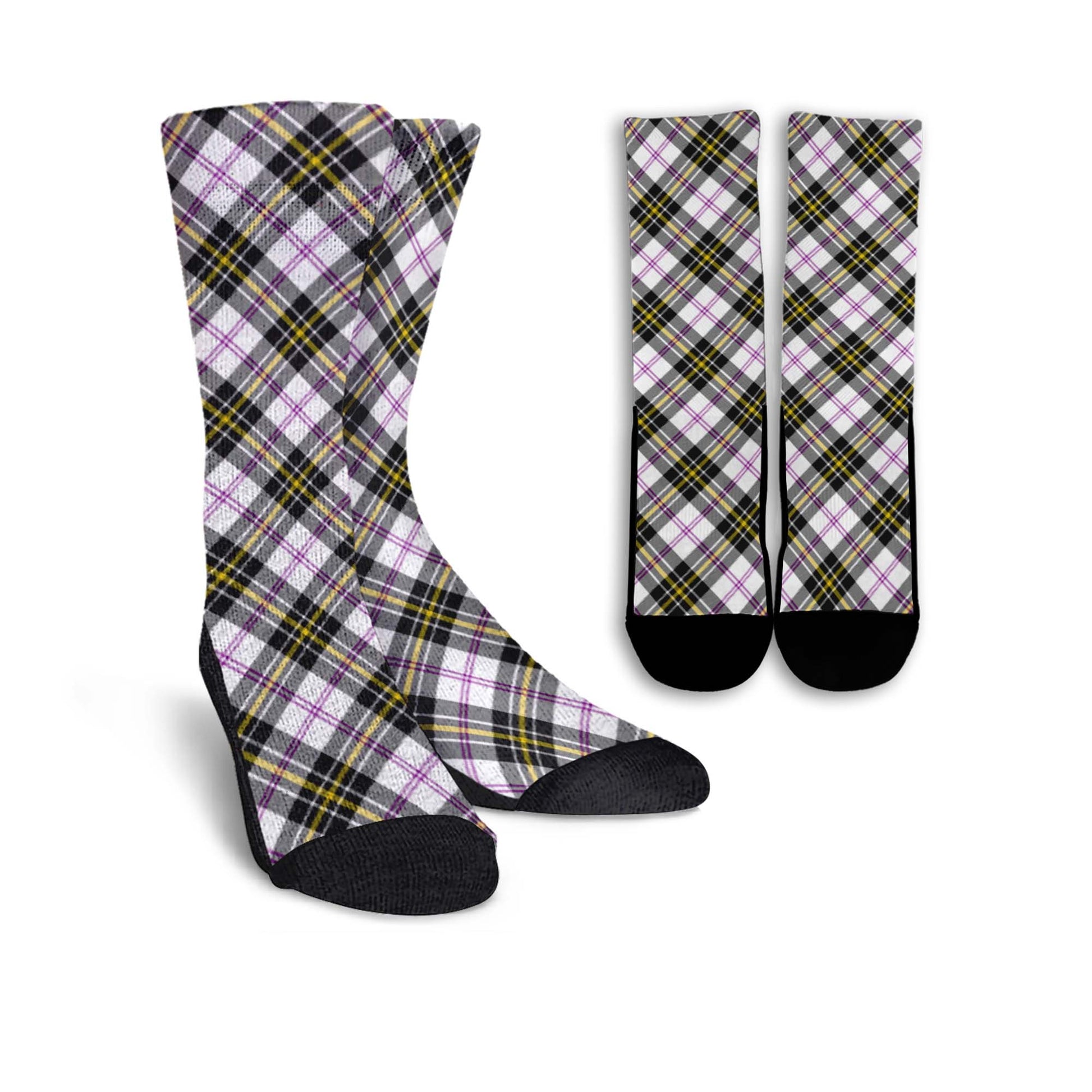 MacPherson Dress Modern Tartan Crew Socks Cross Tartan Style - Tartanvibesclothing