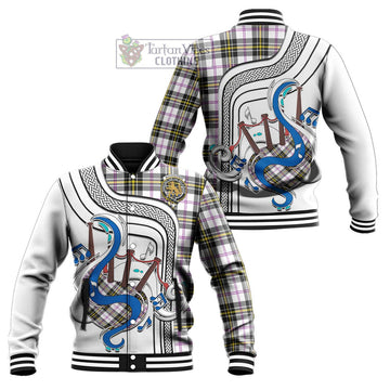 MacPherson Dress Modern Tartan Baseball Jacket with Epic Bagpipe Style