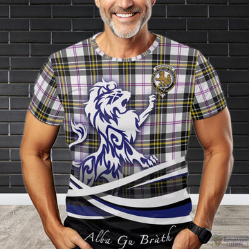 MacPherson Dress Modern Tartan T-Shirt with Alba Gu Brath Regal Lion Emblem