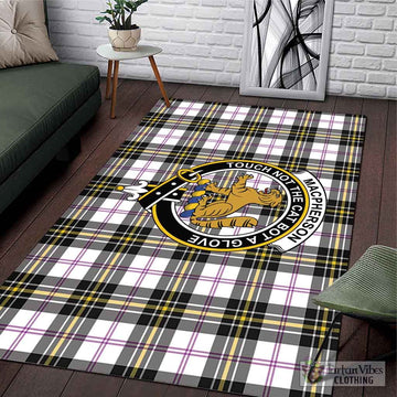 MacPherson Dress Modern Tartan Area Rug with Family Crest