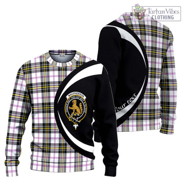 MacPherson Dress Modern Tartan Ugly Sweater with Family Crest Circle Style