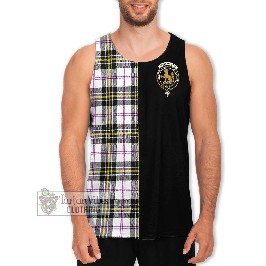 MacPherson Dress Modern Tartan Men's Tank Top with Family Crest and Half Of Me Style Men - Tartanvibesclothing Shop