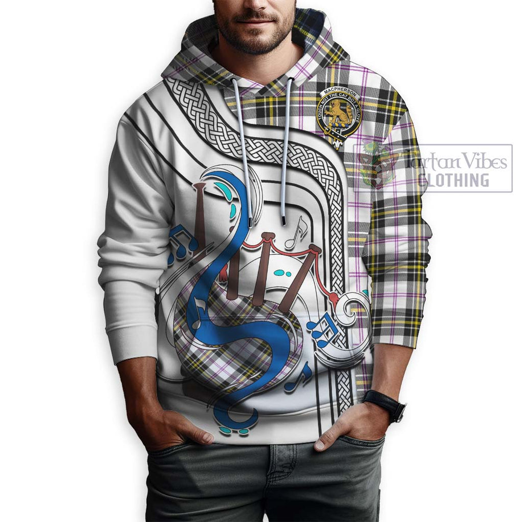 MacPherson Dress Modern Tartan Hoodie with Epic Bagpipe Style Zip Hoodie - Tartanvibesclothing Shop