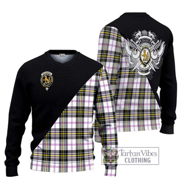 MacPherson Dress Modern Tartan Ugly Sweater with Family Crest and Military Logo Style