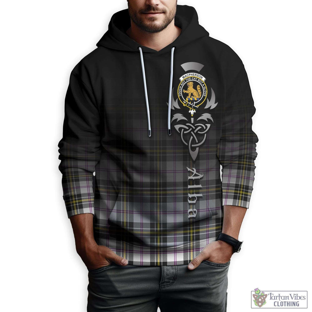 Tartan Vibes Clothing MacPherson Dress Modern Tartan Hoodie Featuring Alba Gu Brath Family Crest Celtic Inspired