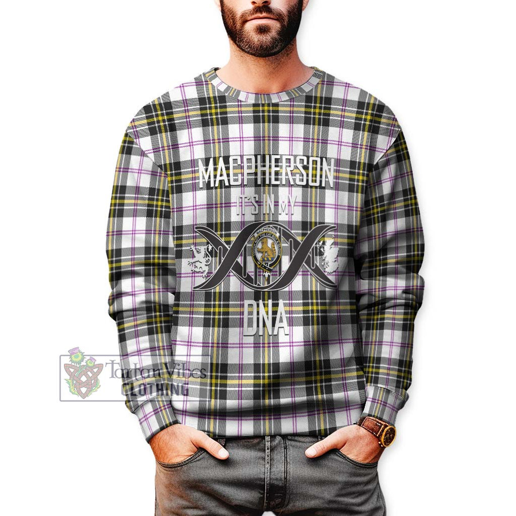 MacPherson Dress Modern Tartan Sweatshirt with Family Crest DNA In Me Style Unisex - Tartanvibesclothing Shop