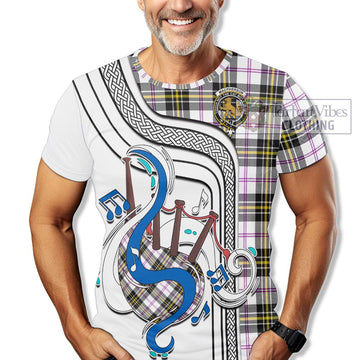 MacPherson Dress Modern Tartan T-Shirt with Epic Bagpipe Style