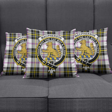 MacPherson Dress Modern Tartan Pillow Cover with Family Crest